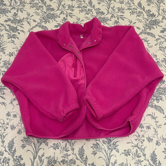 NWOT Free People Hit the Slopes Jacket - size M color Magenta - Picture 4 of 6